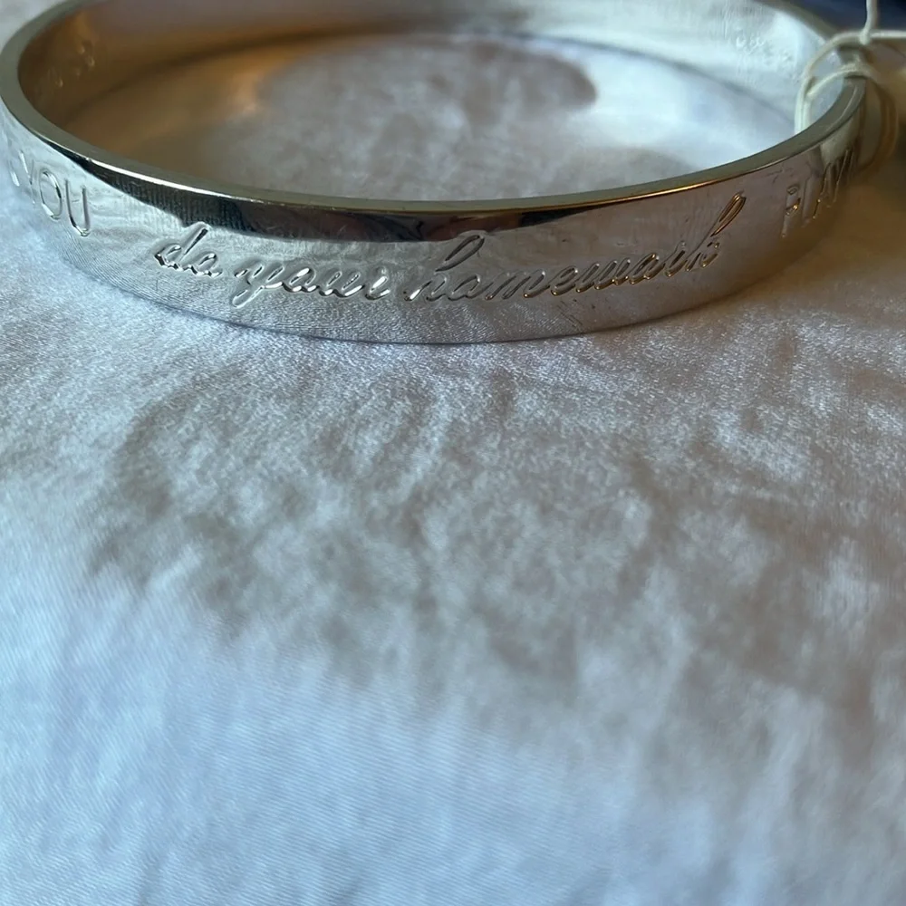 Kate Spade: Silver Tone Bracelet- “Mom Said So”- - Picture 7 of 12